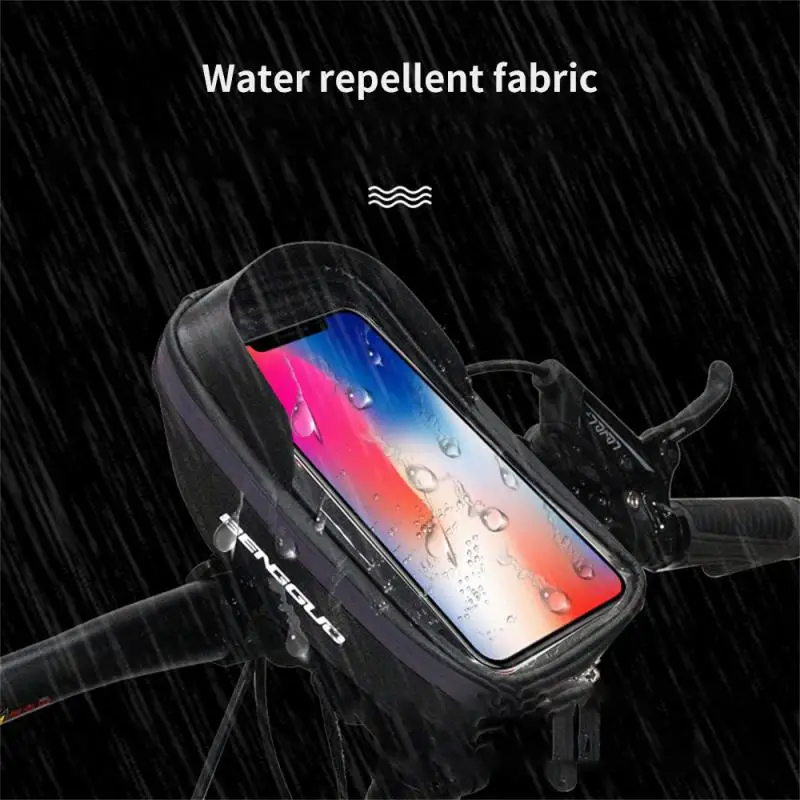 

Sensitive Touch Bicycle Packet Waterproof Eva Mountain Bike Upper Pipe Bag Larger Capacity Carbon Pattern Disassemble Quickly