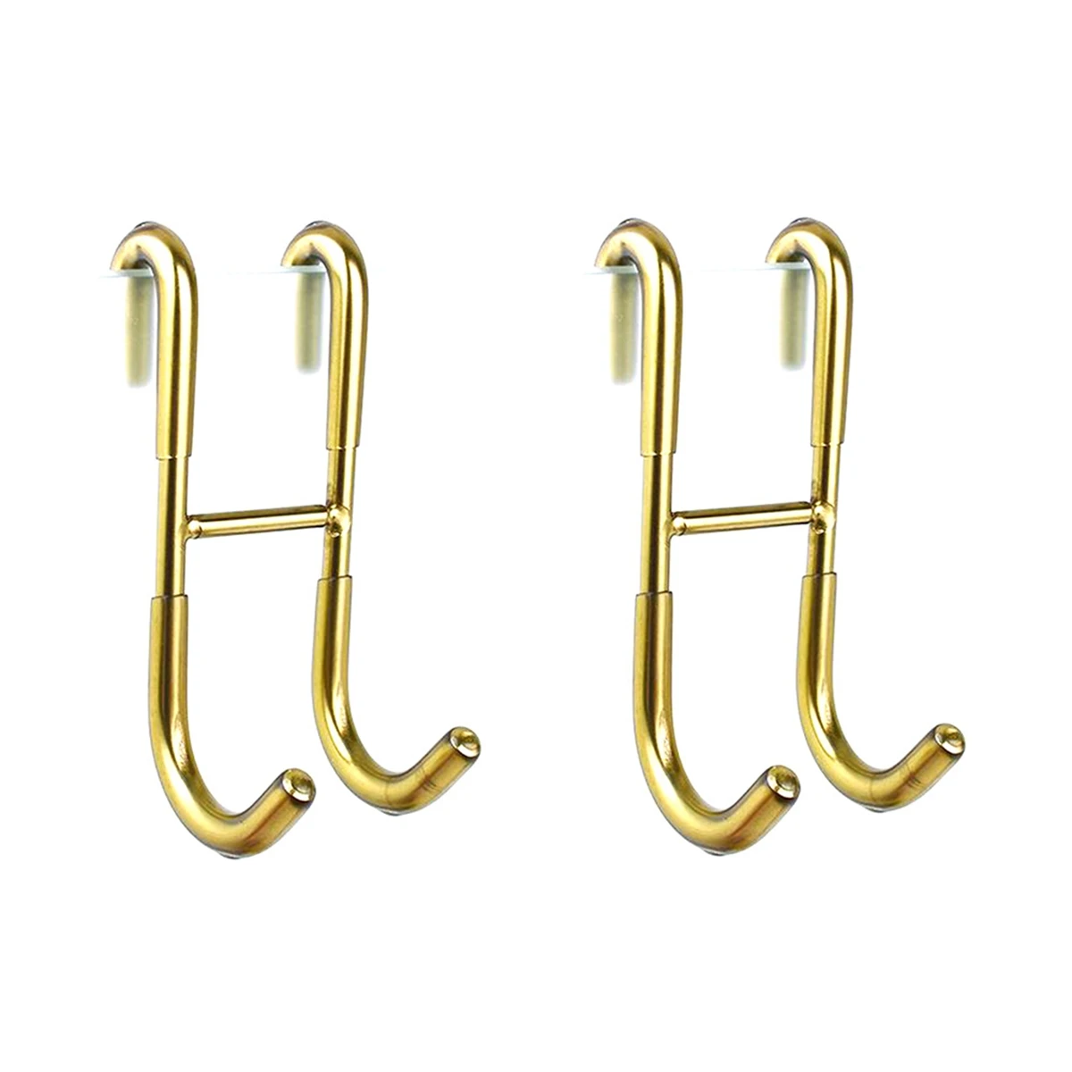

Крючок из нержавеющей стали 304, крючок-накладка для пластиковой стеклянной двери, полотенца, двойной крючок золотистого цвета