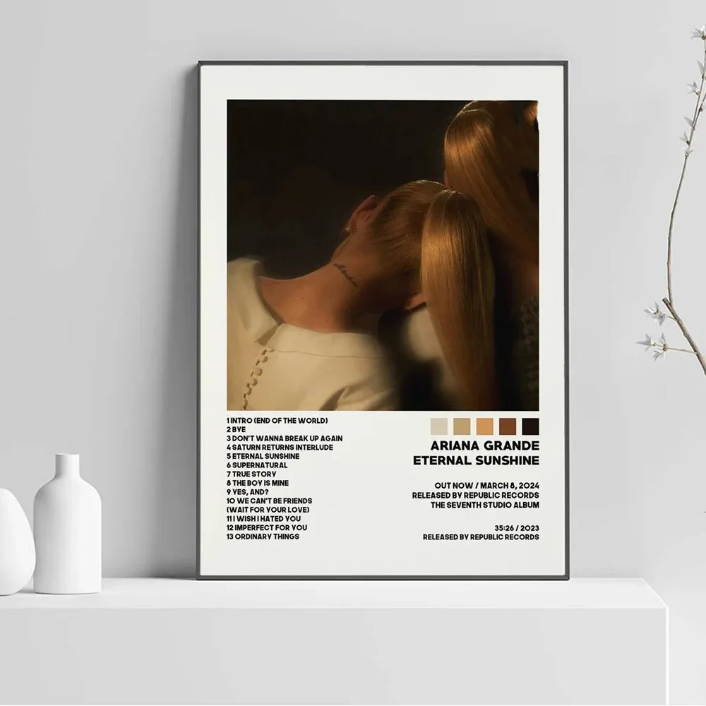 A-ariana Art G-grande 2024 Холст С Принтом Современный Стиль Солнечный Свет Музыкальная