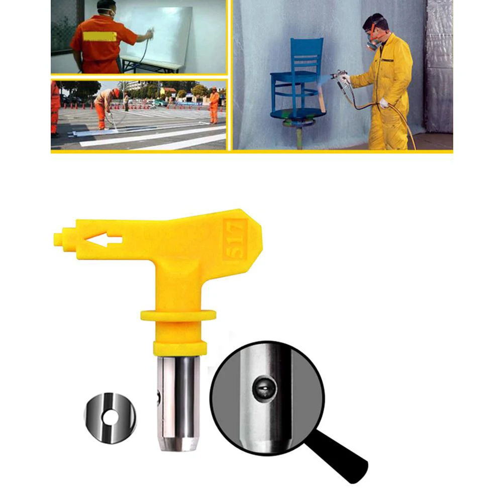 

9 Types Airless Spray Gun Tip Nozzle Useful Reversible Tungsten Steel Airless Paint Spray Gun Tip Nozzle Home Garden Tool