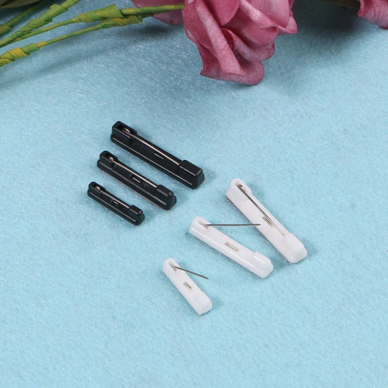 

100PCS DIY Brooch Pins Badge Back Safety Clasps Jewelry Latch Pins 3 Sizes 22mm/31mm/37mm for Name Tag Holder ID Badges