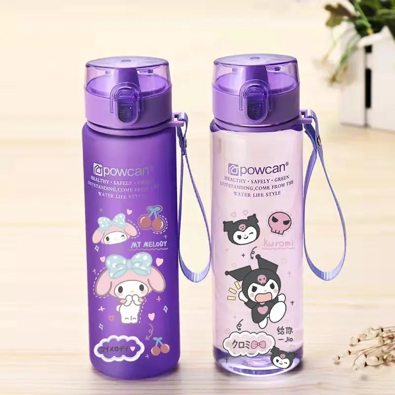 

400 мл/560 мл портативная бутылка для воды Kawaii модная Sanrioed Kuromi My Melody пластиковая чашка с отскоком уличный герметичный подарок для девочек