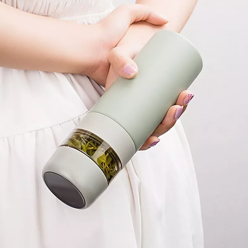 

2022New Tea And Water Separation Cup Household Coffee Brewing Cup Sports Cup Ceramic Liner Tea Cup 316 Stainless Steel Men's