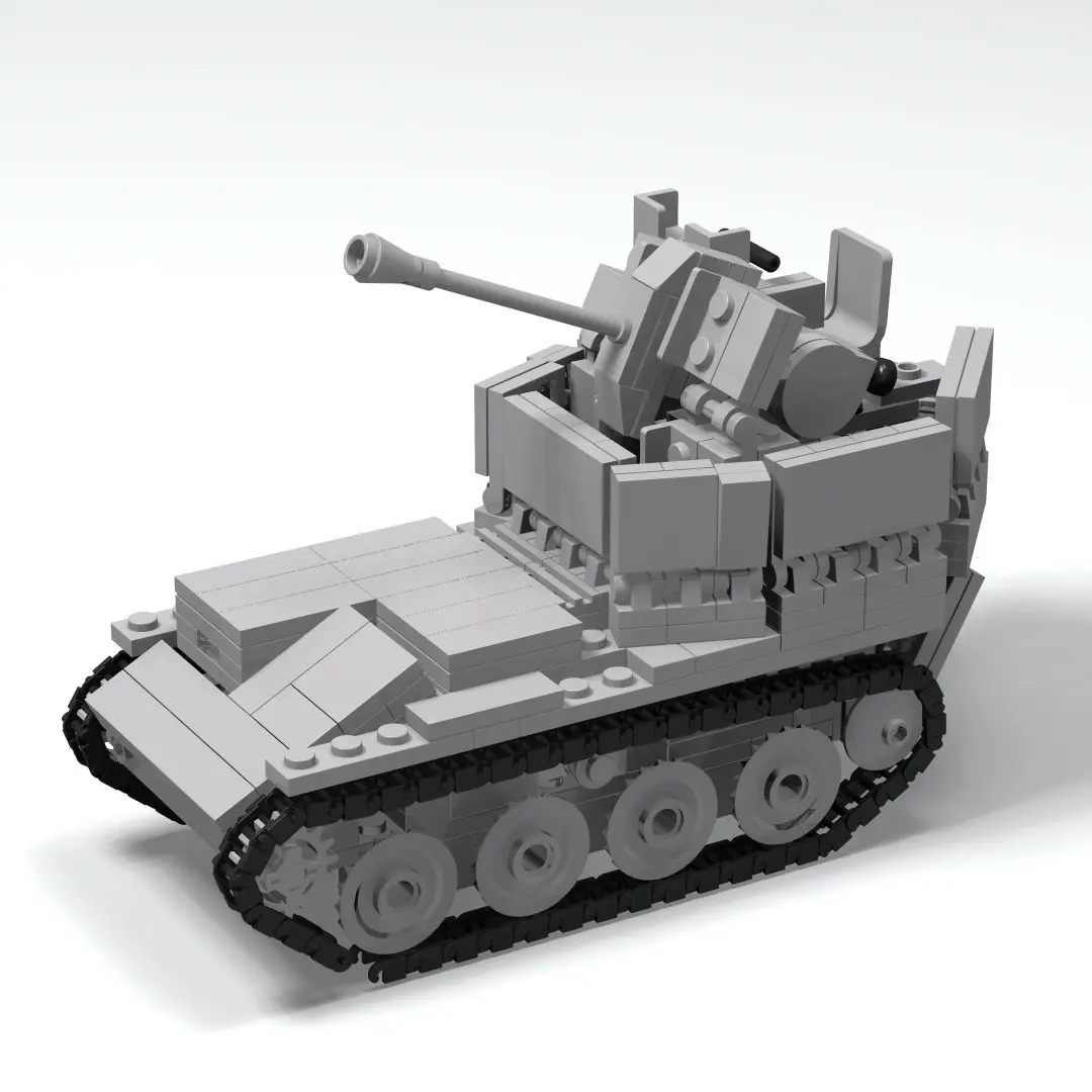 

WW2 Militar Weapons Sdkfz Tank Building Block MOC Assemblable Model Creative Brick Toy for Children Kids Gift new