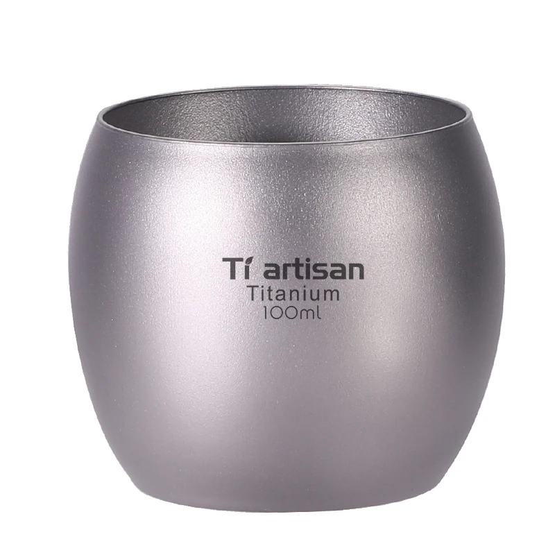 

Титановая кружка с двойными стенками, устойчивая к ожогу, чашка для кофе, чая, посуда для кемпинга на открытом воздухе, посуда для пикника, по...