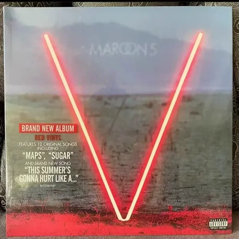 Фото Совершенно новый оригинальный виниловый альбом Maroon 5 V Red Magic Red №2