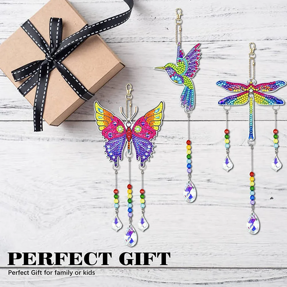 5D алмазная живопись Ловец снов ветер колокольчики хрустальный кулон подвесное