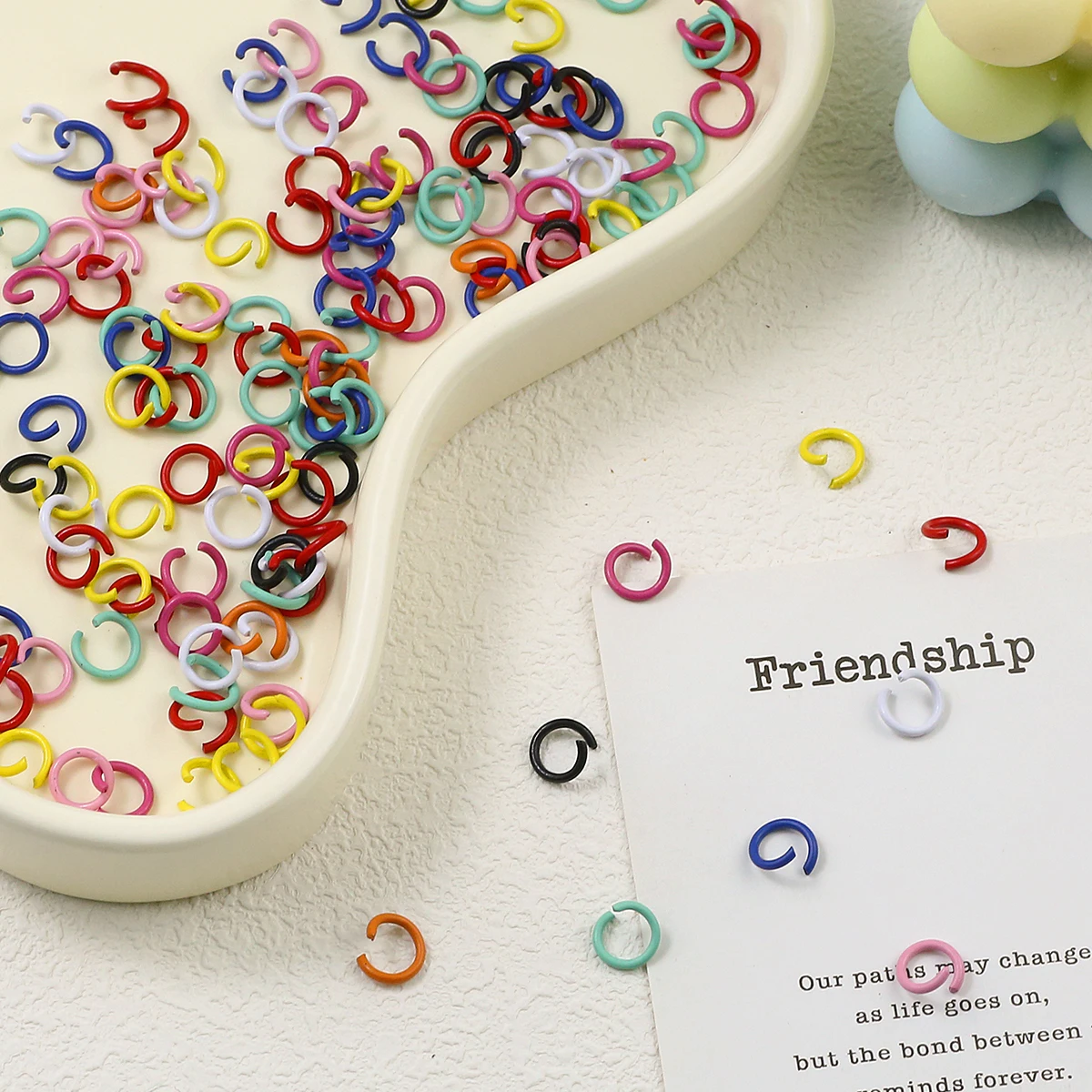 

100pcs 8mm Colorful Broken Ring Zinc Slloy Baking Paint Chain Clasp Connector Accessories DIY Jewelry Necklace Bracelet Making