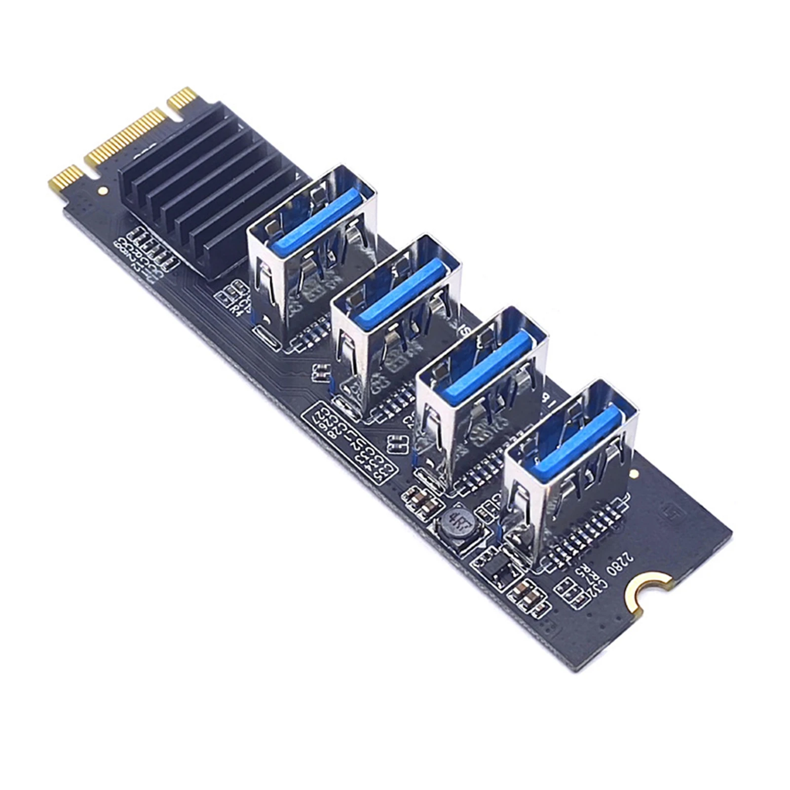 

Плата расширения PCIE USB 3,0, 4 порта, 4 порта USB 3,0, супер-Быстрый 5 Гбит/с, PCI Express PCIe, плата расширения M.2 B-Key, интерфейс PCI-E для майнинга