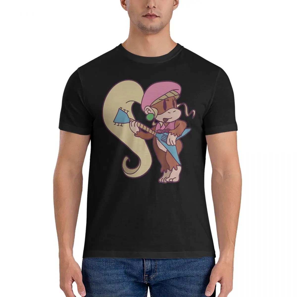 Мужские футболки Симпатичные с изображением гитариста Дикси Конга удивительные