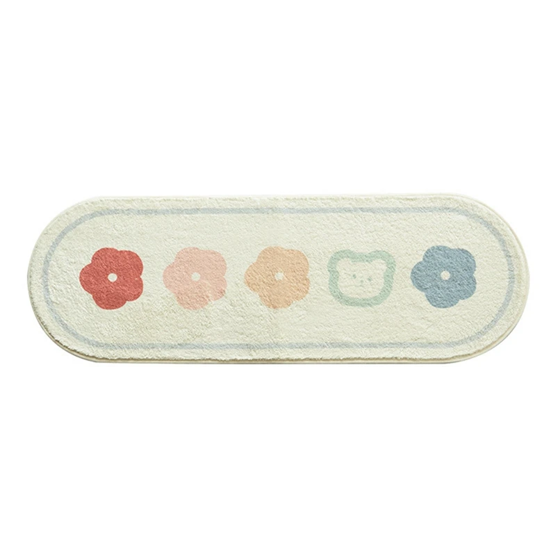 

ABSF Fluffy Soft Bedroom Carpet Cute Children's Bedside Rug Kids Room Non-Slip Baby Playmats Floor Mat Long Room Mats