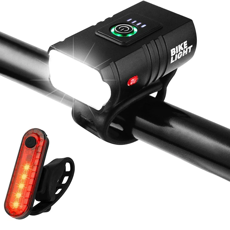 

USB Rechargeable Bicycle Lights Bicycle Lights And Tail Lights Waterproof Bicycle Front Rear Lights