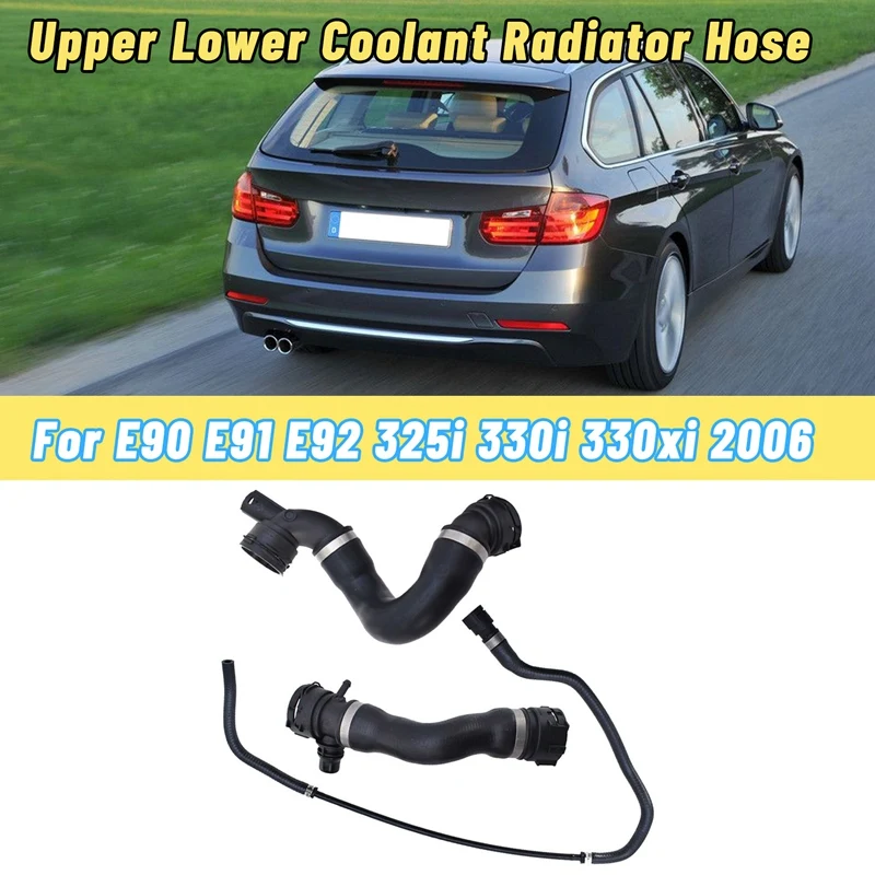 

3Pcs Car Upper Lower Coolant Radiator Hose For-BMW E90 E91 E92 325I 330I 330Xi 2006 328I 328Xi 17127618510 17127531581