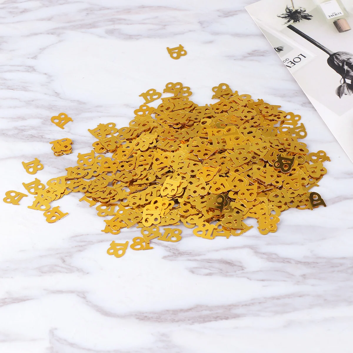 

600 PC Wedding Decor Festival Confetti Nativity Decor Number 18 Confetti Cake Decorating 18th Table Confetti Girl
