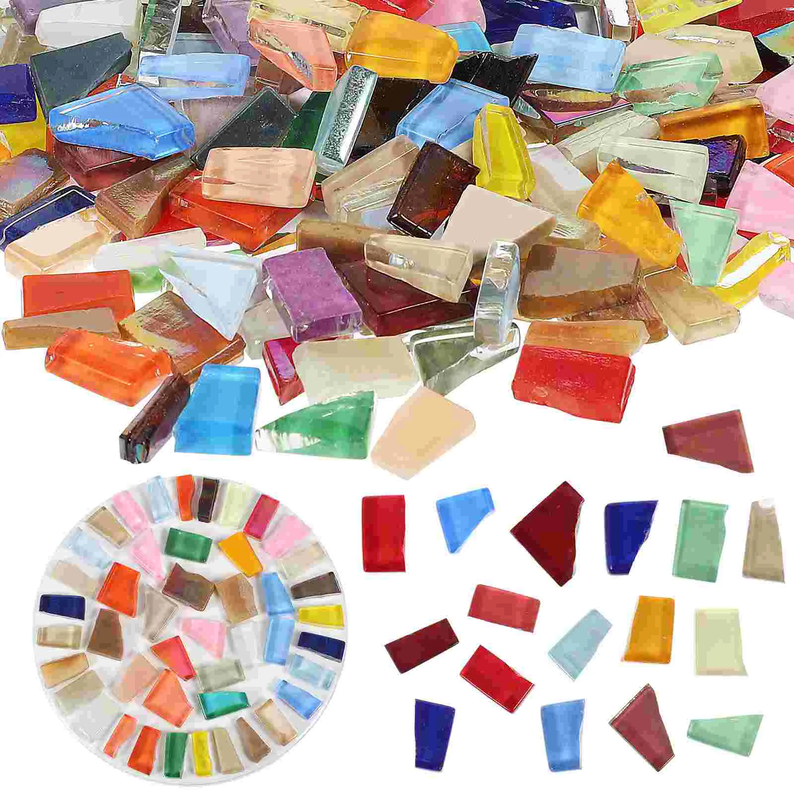 

Glass Marbles Mix Tiles Irregular Crush Crafts Mixed Color Mosaic Gallery Small