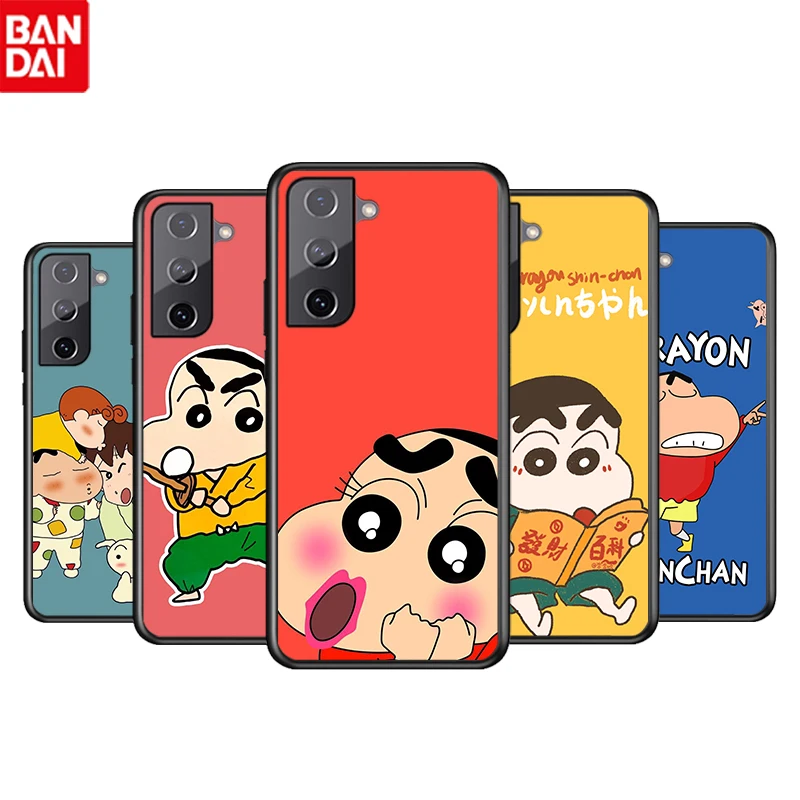 

Crayon Shin-chan Boy Cute For Samsung Galaxy S22 S21 S20 Ultra Plus Pro FE S10 S9 S8 S7 4G 5G TPU Soft Black Silicone Phone Case
