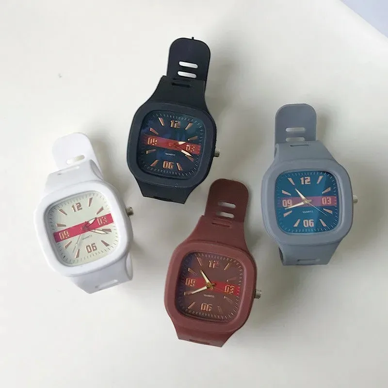 

Simple Square Women Fashion Rubber Watches Sport Style Quartz Wristwatches For Girls Ladies Zegarek Damski Drop Shipping