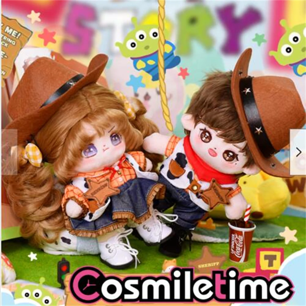 

Cool Guy Cowboy For Plush 20cm Doll Shirt Pants Clothes Shoes Dress Up Cosplay