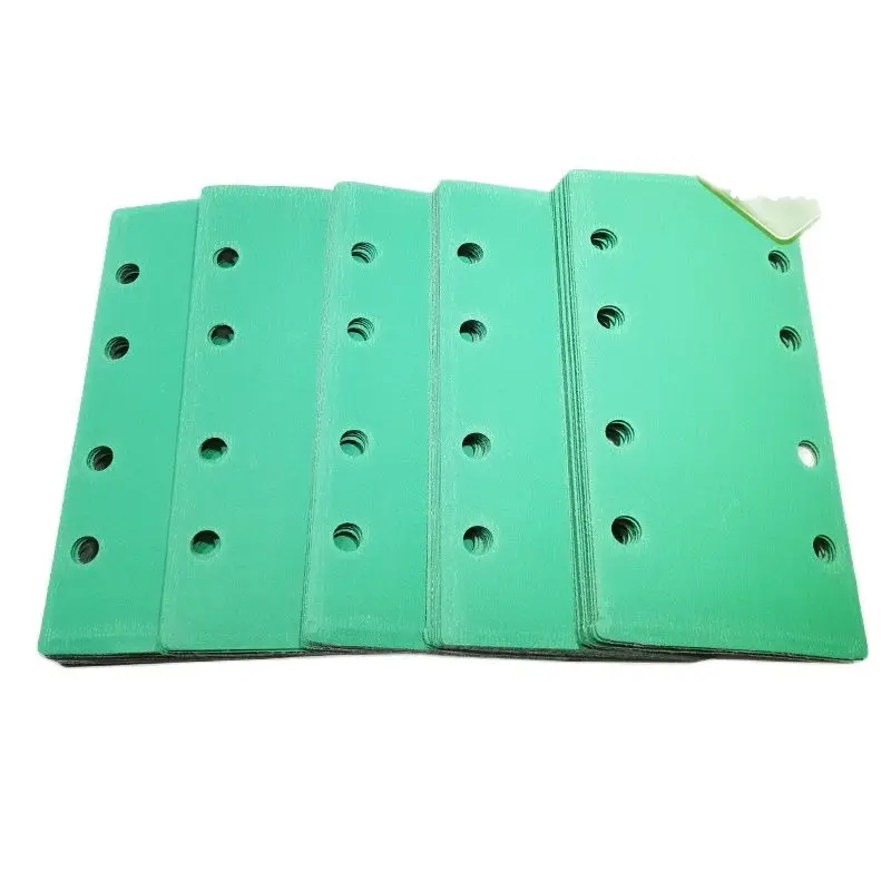 Rectangular Dry Sanding Paper Green 8-Hole Flocking Putty Automobile Woodworking 95 / 180mm FESTO Polishing