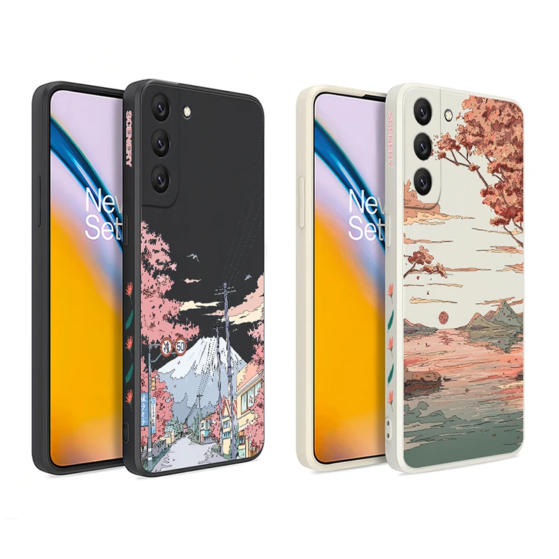 

Creative Painted Scenery Phone Case For Samsung Galaxy S23 S22 S21 S20 Ultra Plus FE S10 S9 Note 20 10 Plus Silicone Cover