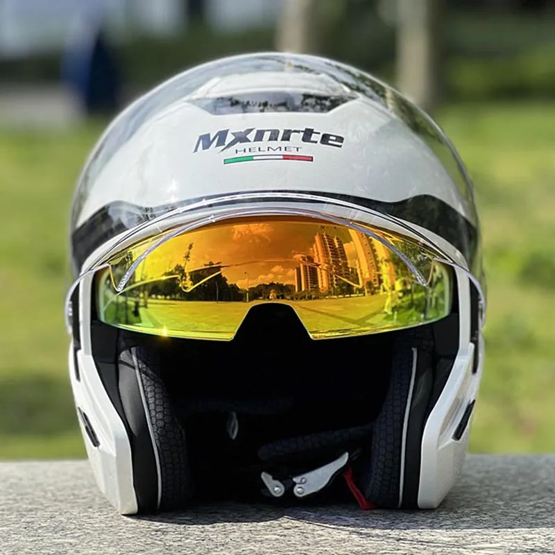 Оригинальный брендовый жемчужно-белый шлем Mxnrte для мужчин и женщин полушлем с