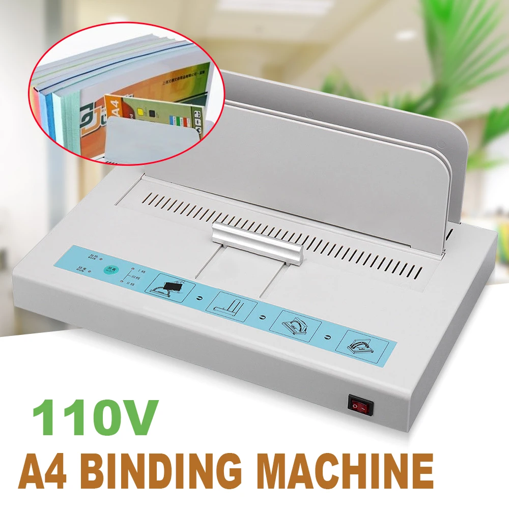 110V 50mm Electric Desktop Hot Melt Binding Machine For A4 Book Magazine Envelope Paper Hot Melt Binder