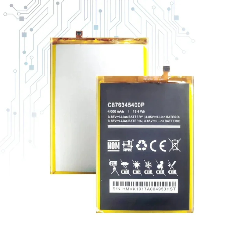 4000mAh Сменный аккумулятор C876345400P для BLU V9 V0450UU