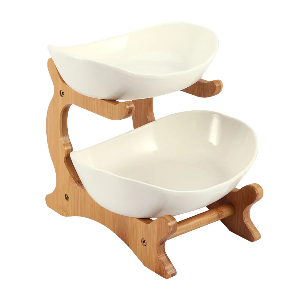 

Bread Storage Candy Large Capacity Home Vegetable Snack Fruit Basket For Kitchen 2 Layer Bowl Rack Counter Top Detachable