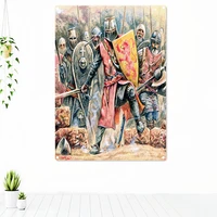 vintage knights templar posters print art wall decor crusader banners flags wallpaper canvas painting wall hanging home decor d4