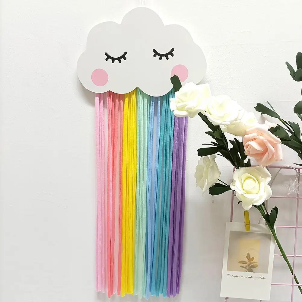 

Облако Радужный зажим для волос Веревка для хранения ручной работы Радужный хлопковый держатель для волос кисточка аксессуары веревка с бантом детская шпилька для волос Sto X8Z2