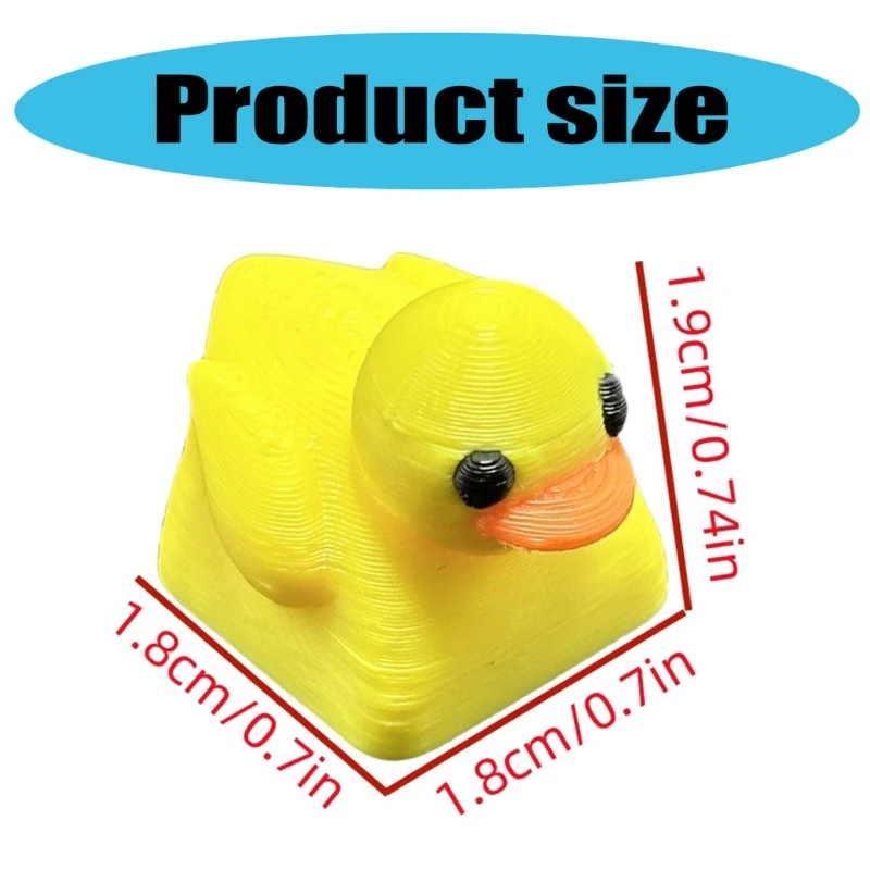 Колпачки для клавиш из смолы милый колпачок в форме желтой утки с мультяшным