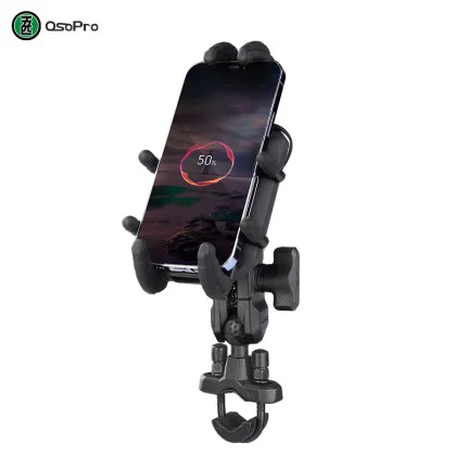 

osopro shock-absorbing version motorcycle faucet 12.7-33mm variable diameter shell wireless charging mobile phone bracket