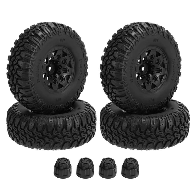 

4PCS 105Mm 1.9 Beadlock Wheel Rim Tire Set For 1/10 RC Crawler Car Traxxas TRX4 RC4WD D90 Axial SCX10 II III Redcat MST