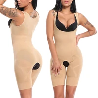 weichens women waist trainer shapewear open bust thigh slimmer bodysuit body shaper u neck tummy control butt lifter jumpsuits