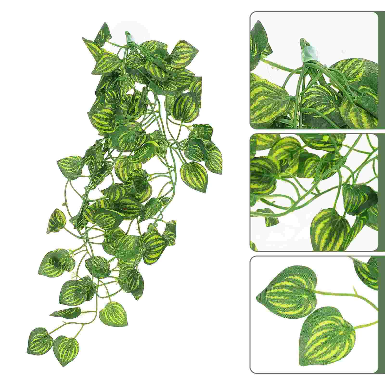 

Lifelike Reptiles Terrarium Leaves Plastic Reptile Habitats Tortoise Plants