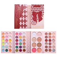 62 colors bow knot four layer eyeshadow palette glazed cosmetic up shadow highlight make pearlescent matte eyeshadow book