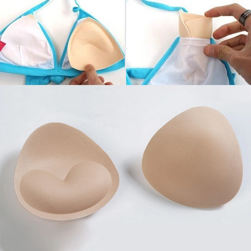 

Triangle Sponge Chest Pad Bikini Swimwear Underwear Thickened Triangle Chest Pad Small Chest Enlarged and Detachable Sponge Pad
