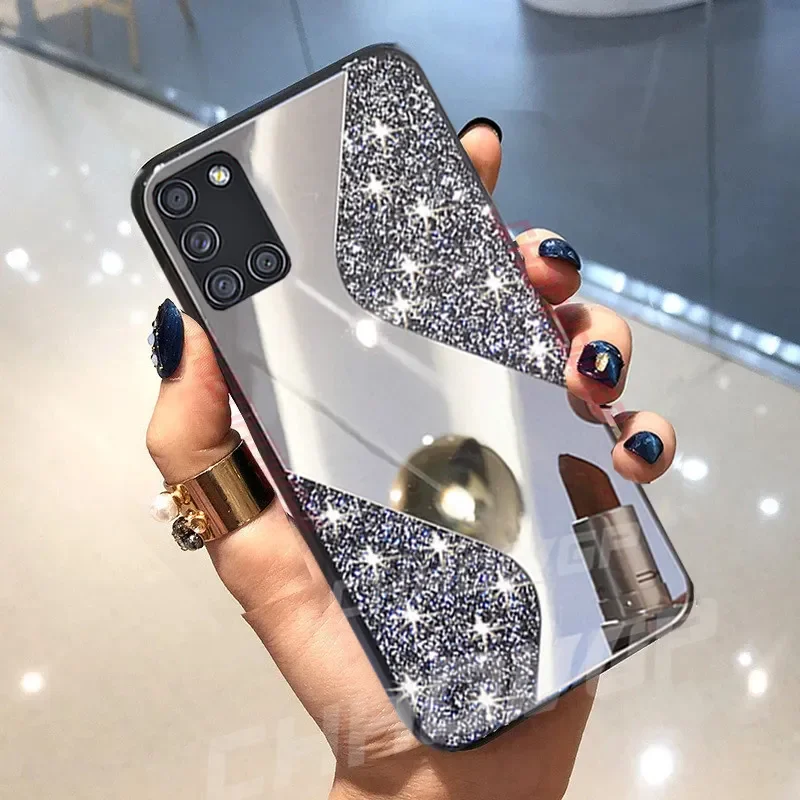 

Line Mirror Glitter Case for Samsung Galaxy A21S A51 A71 A01 A11 A31 A41 A70 A50 A30 A20 A10 M11 M21 M30S A 51 71 Soft Cover