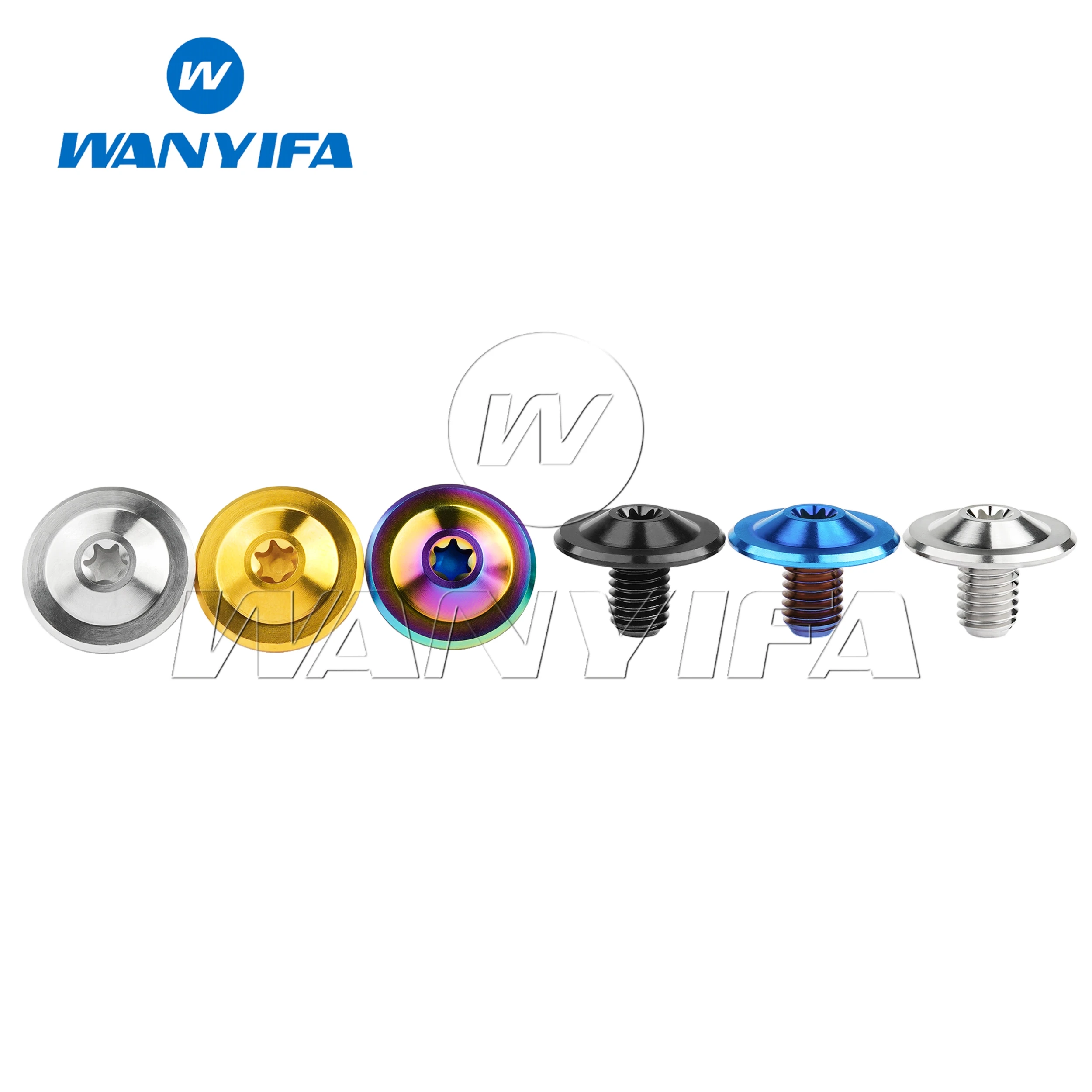 Титановые болты Wanyifa M8x12 мм Torx T30 сливовая фланцевая головка шаг диска 1 25 винт для