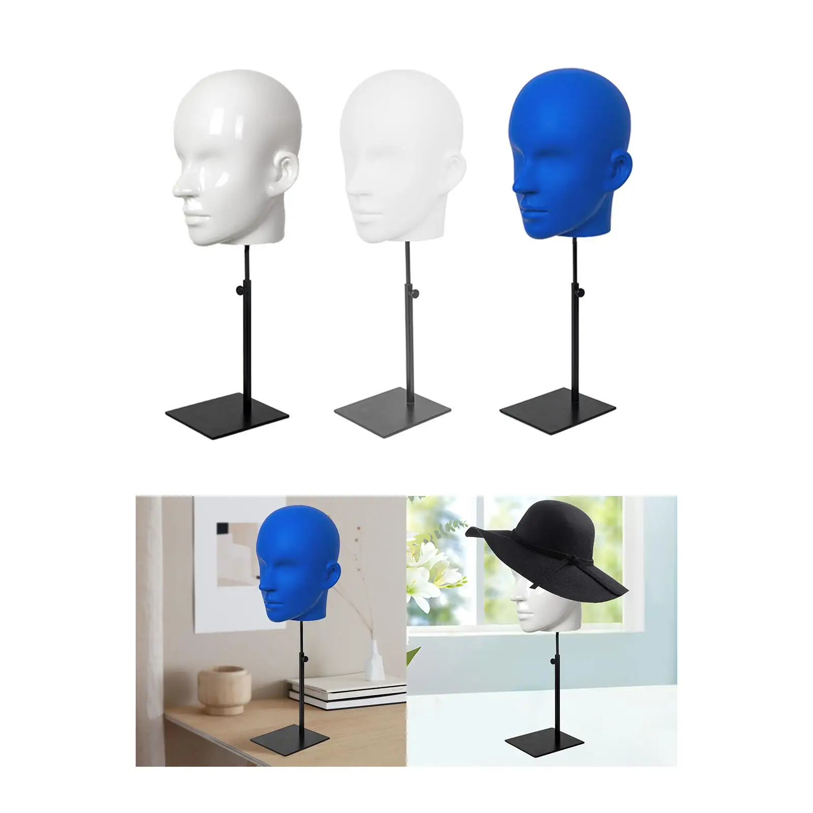Мужской манекен голова шляпа парик витрина настольная многоцелевая современная