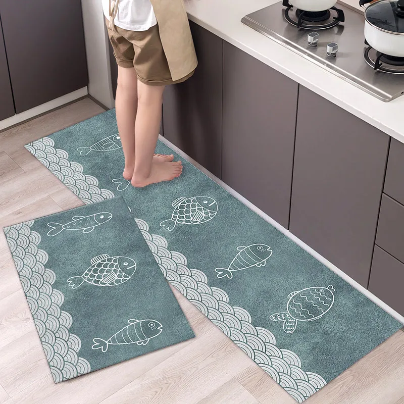 fashion simple nordic style kitchen mat floor carpet house hold carpet long strip door mat modern home decor free global shipping