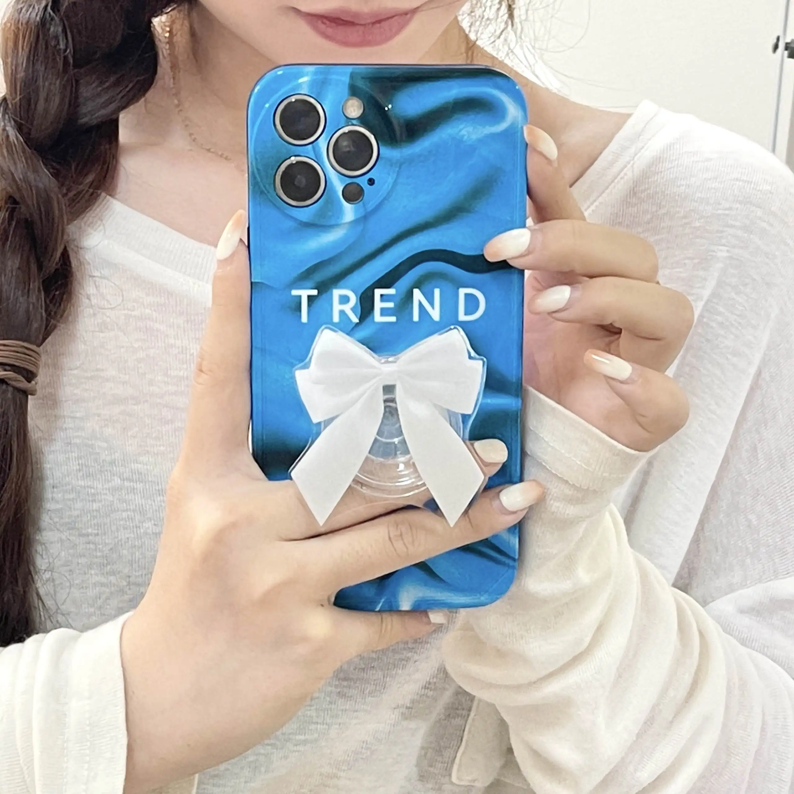 

2022 New For IPhone 13 12 11 Pro Max Case XR S 7 8 Plus Grip Tok Cover Luxury Designer Quotes Cell Holder Mobile Aesthetic Smart