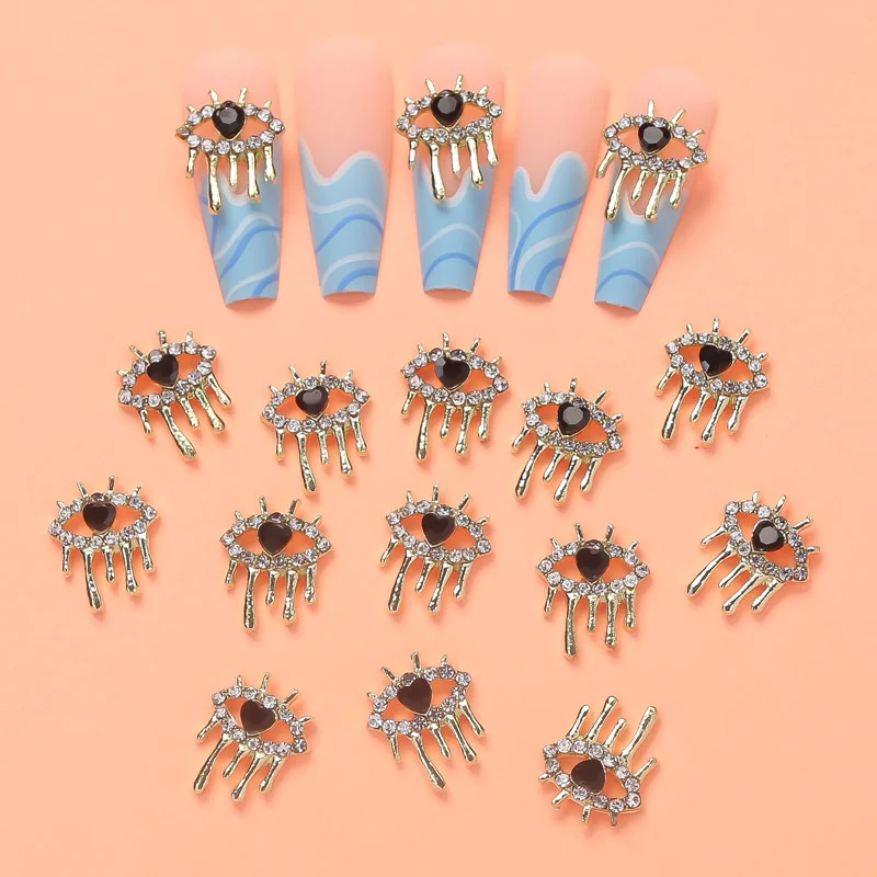 

Personalized Nail Art Accessories Charming Elegant Eye Shape Design Great For Halloween Themed Manicure Oil Dripping Jewelry