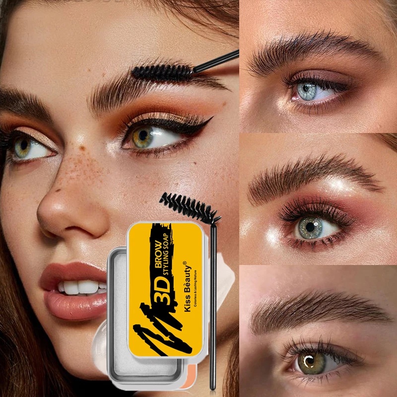 

Eyebrow Styling Gel Eyebrows Wax Sculpt 3D Feathery Wild Brow Shaping Cream Waterproof Long-Lasting Easy To Wear Makeup Tools
