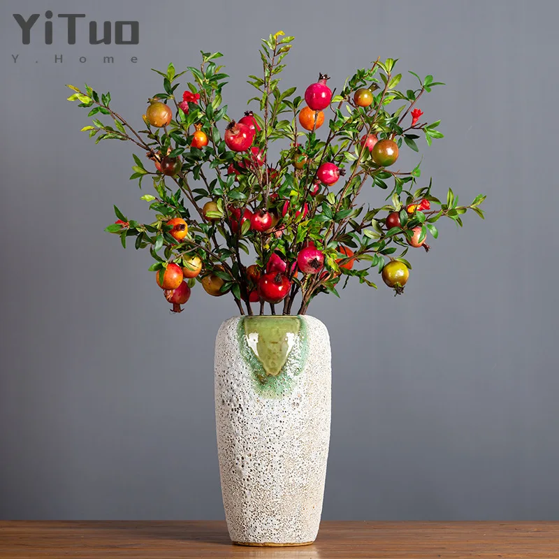 

Pomegranate Fruit Long Branch Home Decoration Simulation Flower Chinese Arrangement