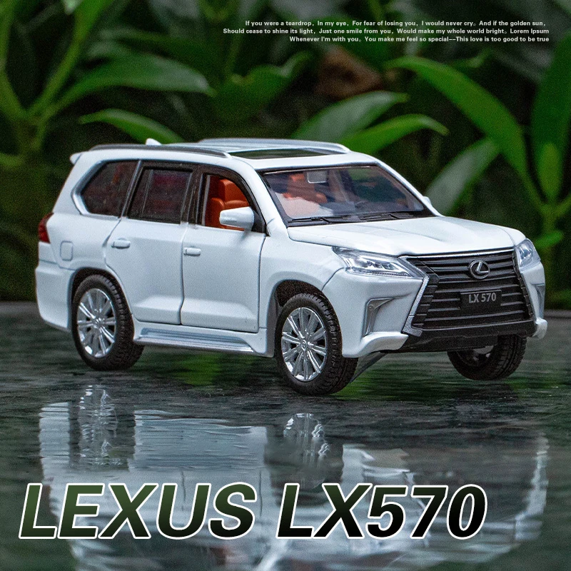 

1:32 Lexus LX570 SUV Alloy Car Model Diecast Metal Toy Vehicles Pull Back With Sound and Light Collection children's gifts