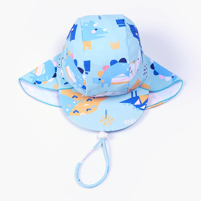 Conjoined Body Super Cute  Mechanical Dinosaur 3 Piece Set Baby Swimsuit 2022 New Short Sleeve Children Bathing Cap Swim Suit