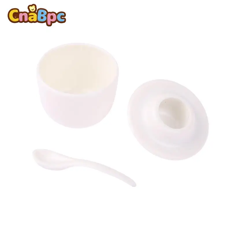 

1Set 1:12 Dollhouse Miniature Circular Cooking Soup Pot with Cover Spoon Tableware Kitchen Model Decor Toy DollHouse Accessories