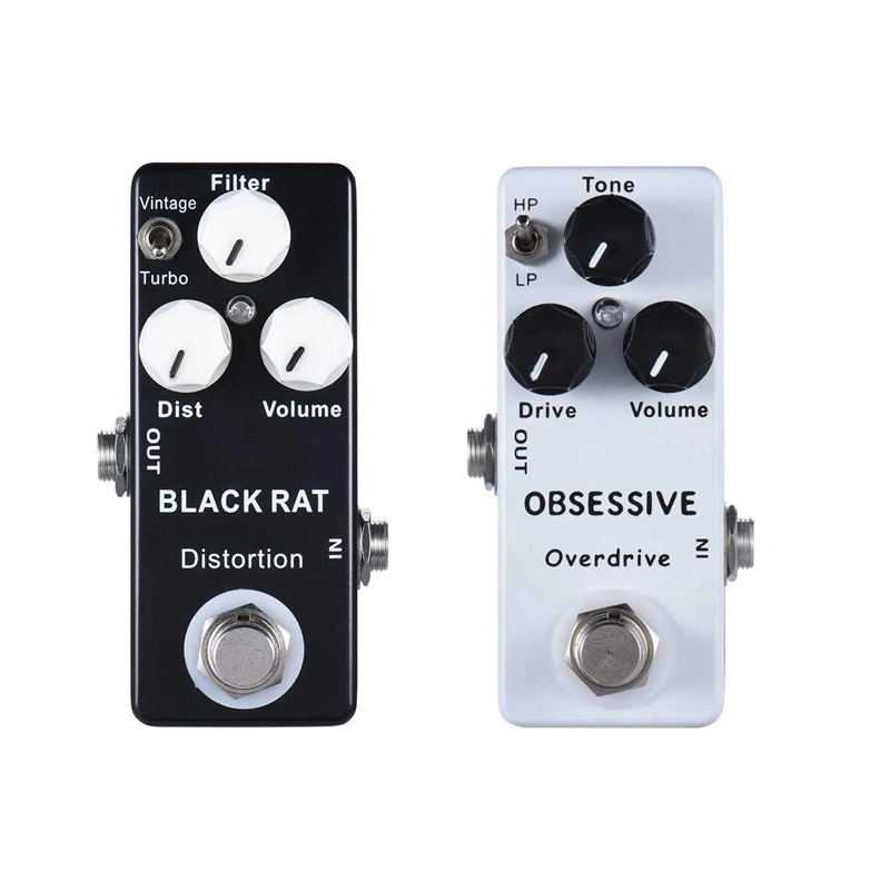 

Mosky Black RAT Distortion Mini Guitar Effect Pedal & Mosky Obsessive Compulsive Drive OCD Overdrive