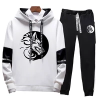 autumn most popular hoodies 2pcs set menwomen daily casual sports hooded sweatshirts and jogger pants